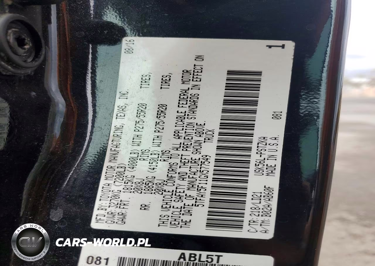 2016 Toyota Tundra Crewmax 1794 VIN:5TFAY5F11GX577549 - 13