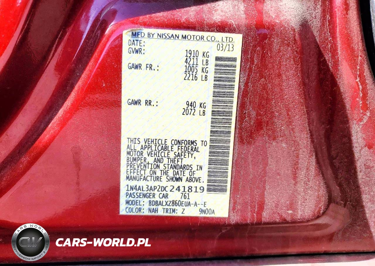 2013 Nissan Altima 2.5 VIN:1N4AL3AP2DC241819 - 12