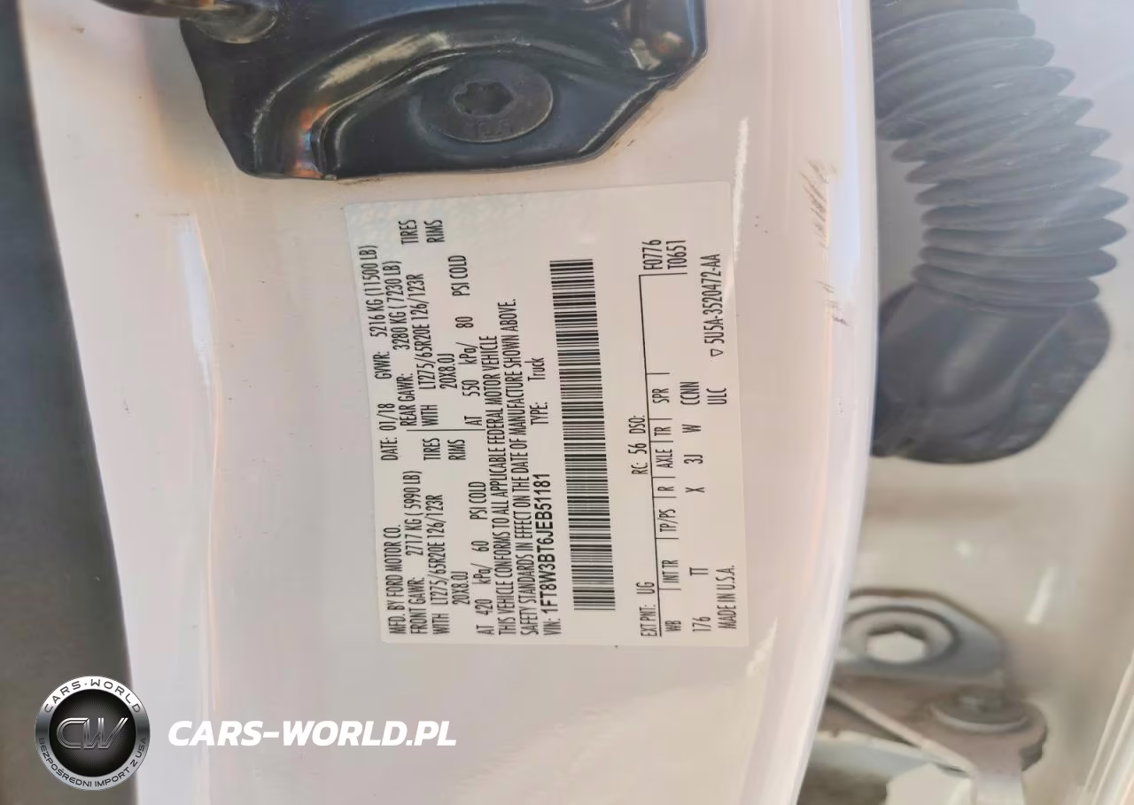 2018 Ford F350 Super Duty VIN:1FT8W3BT6JEB51181 - 12
