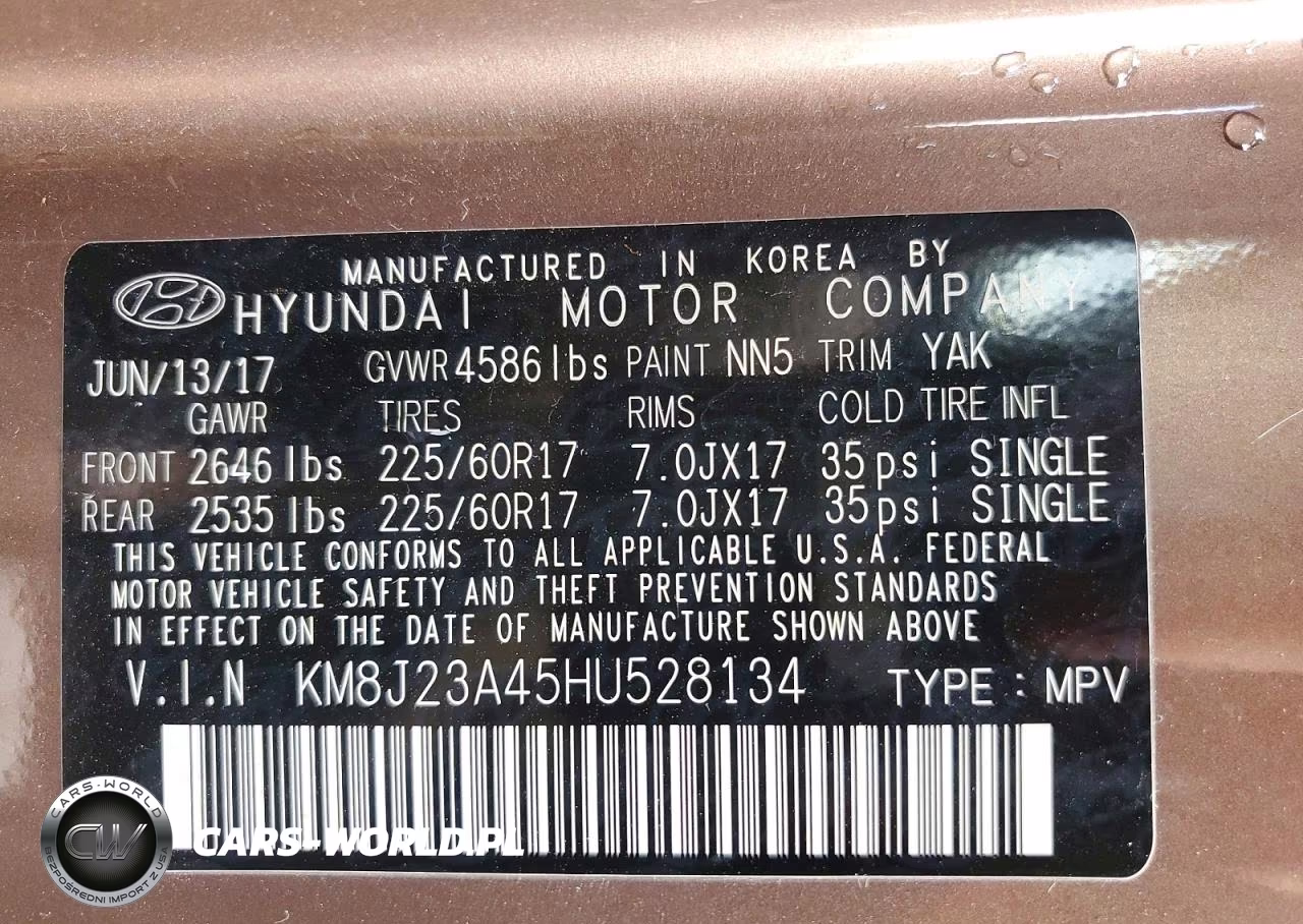 2017 Hyundai Tucson Se VIN:KM8J23A45HU528134 - 12