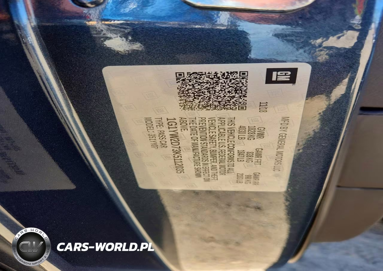2019 Chevrolet Corvette Grand Sport 1Lt VIN:1G1YW2D73K5112035 - 12