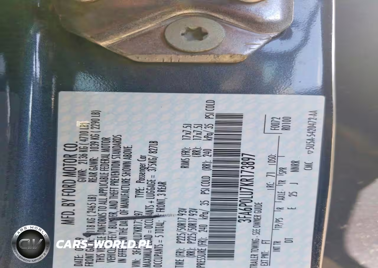 2019 Ford Fusion Se VIN:3FA6P0LU7KR173897 - 13