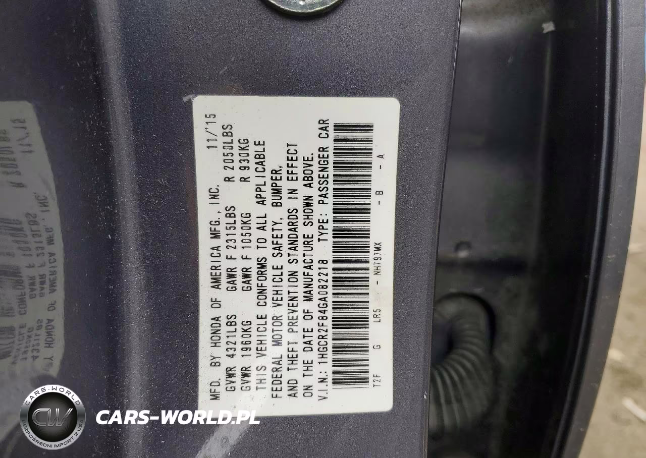 2016 Honda Accord Exl VIN:1HGCR2F84GA082218 - 12