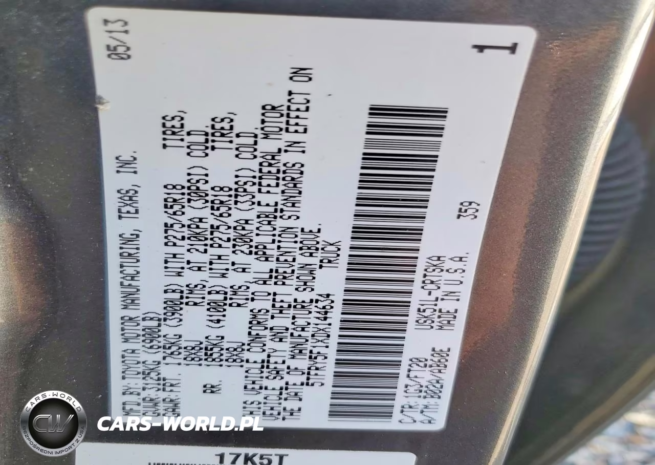 2013 Toyota Tundra Double Cab Sr5 VIN:5TFRY5F1XDX144634 - 12