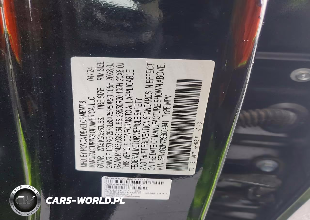 2025 Honda Pilot Touring VIN:5FNYG2H72SB004941 - 13