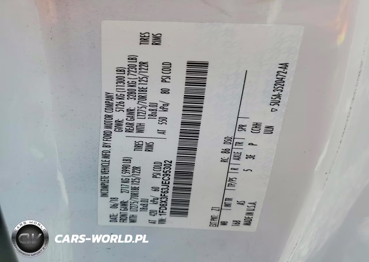 2018 Ford F350 Super Duty Utility - Service Truck VIN:1FD8X3F63JEC95302 - 12