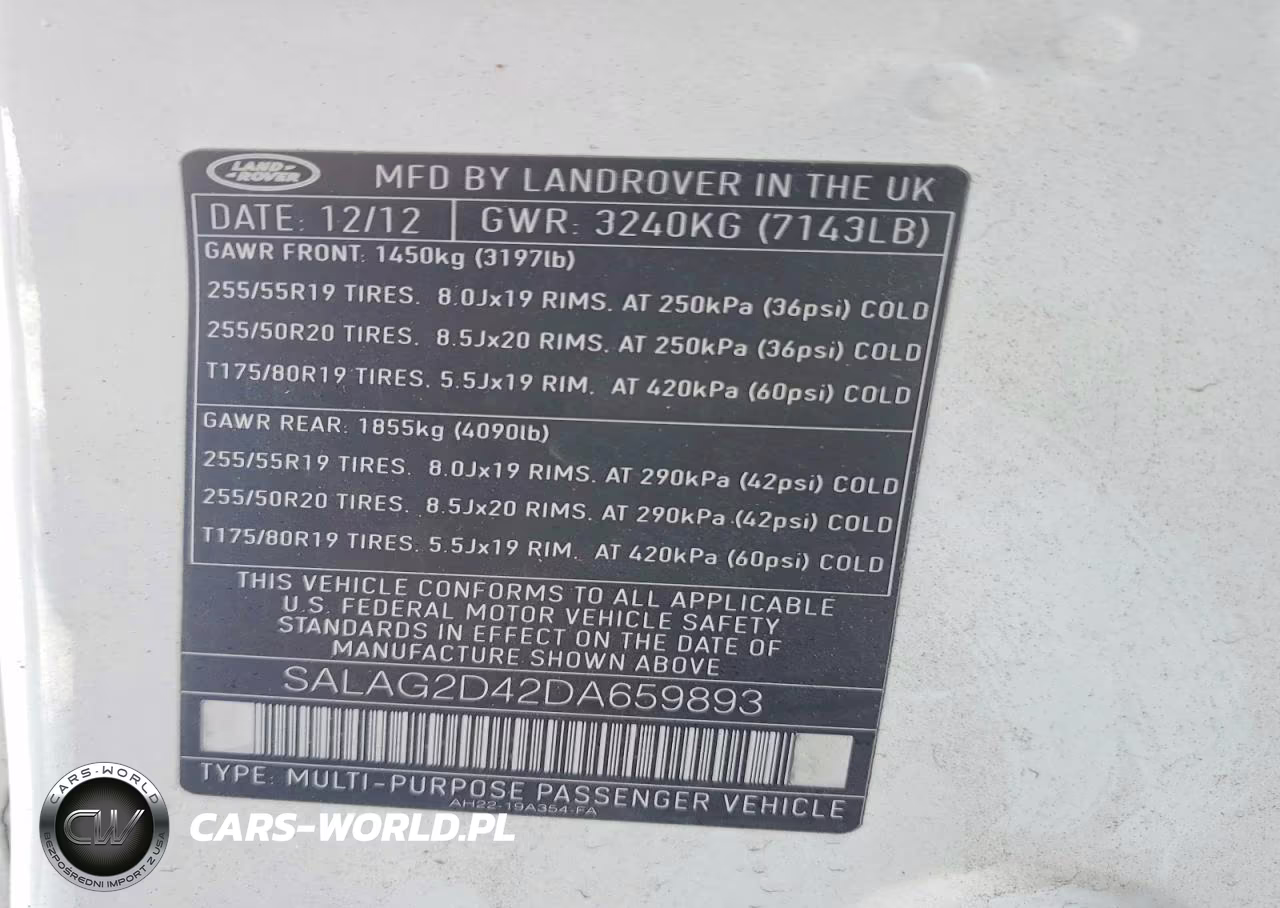 2013 Land Rover Lr4 Hse VIN:SALAG2D42DA659893 - 13