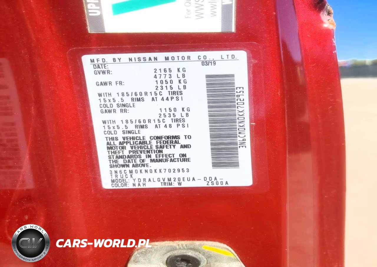 2019 Niss Nv200 2.5S VIN:3N6CM0KN0KK702953 - 14