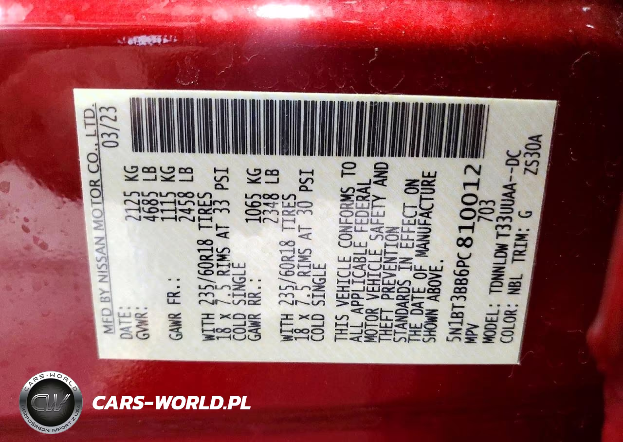 2023 Nissan Rogue Sv VIN:5N1BT3BB6PC810012 - 14