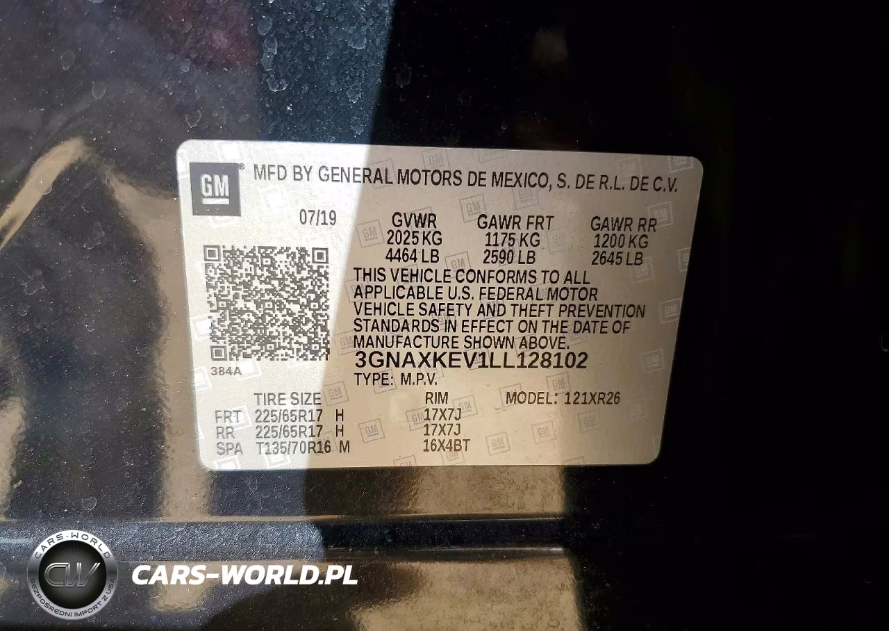 2020 Chevrolet Equinox Lt VIN:3GNAXKEV1LL128102 - 13