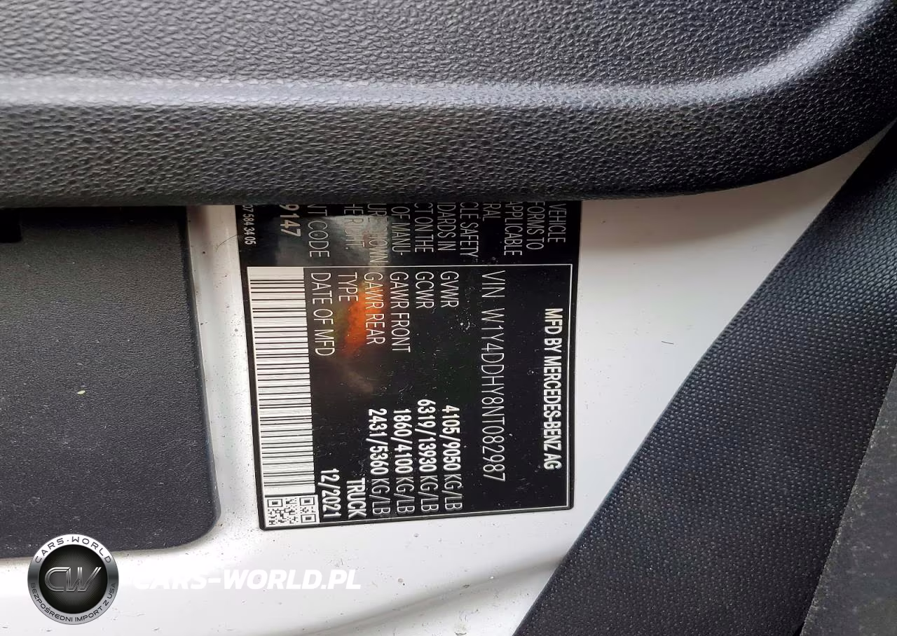 2022 Mercedes Benz Sprinter 2500 VIN:W1Y4DDHY8NT082987 - 13