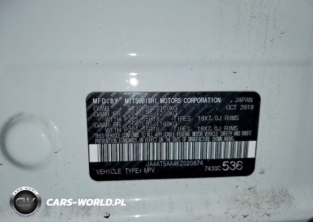 2019 Mitsubishi Eclipse Cross Se VIN:JA4AT5AA4KZ020874 - 14
