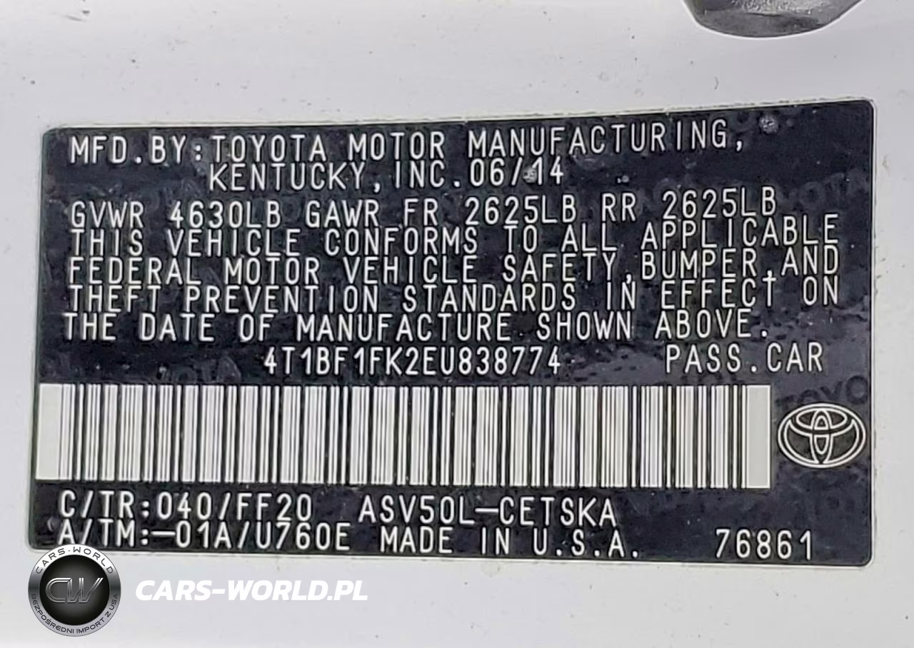 2014 Toyota Camry VIN:4T1BF1FK2EU838774 - 13