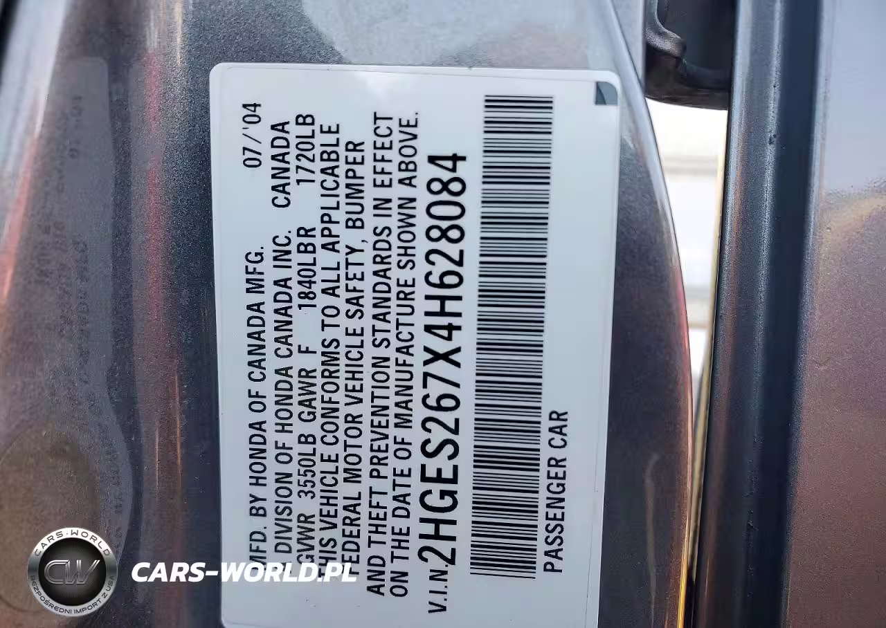 2004 Honda Civic Ex VIN:2HGES267X4H628084 - 13