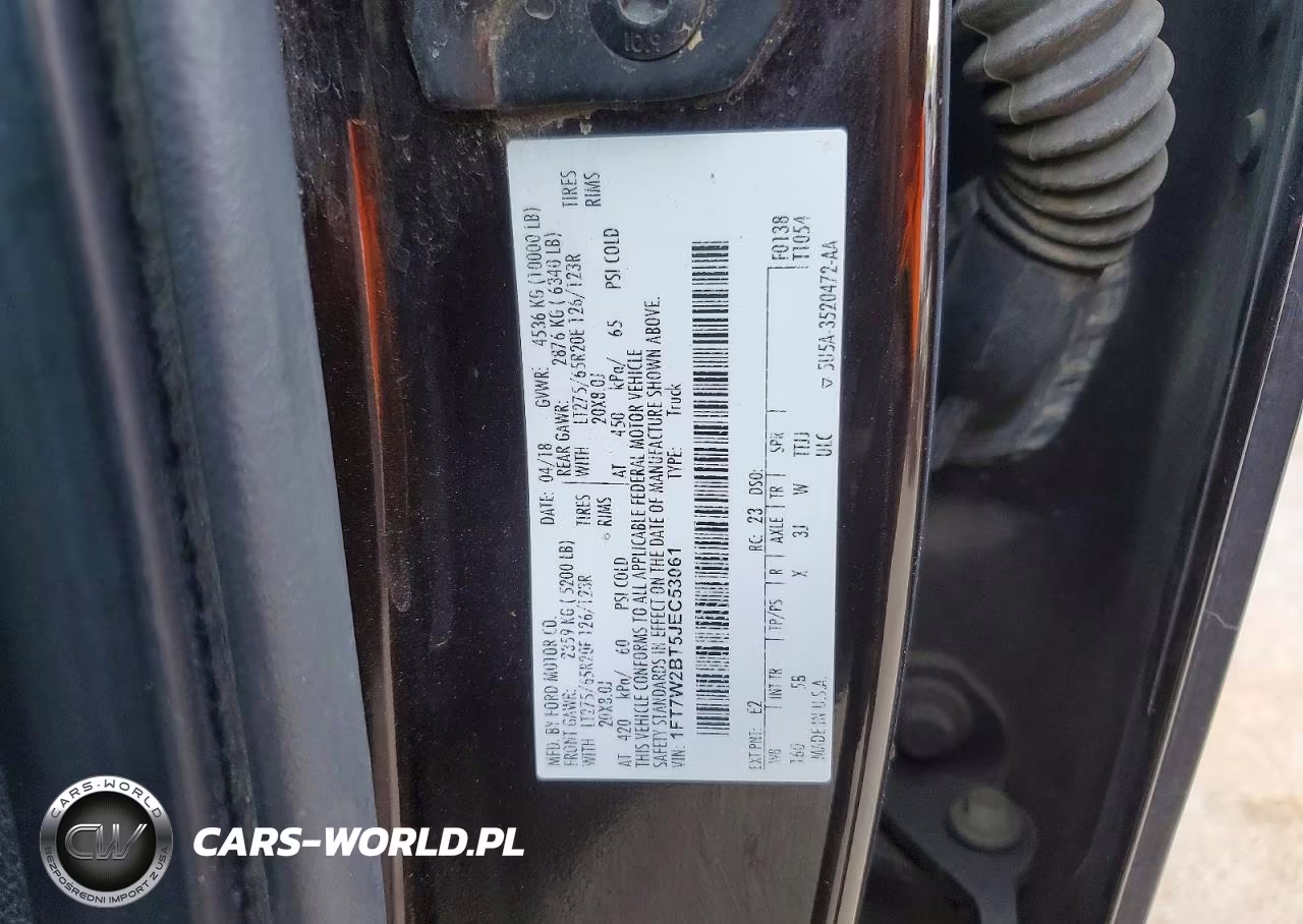 2018 Ford F250 Super Duty VIN:1FT7W2BT5JEC53061 - 12