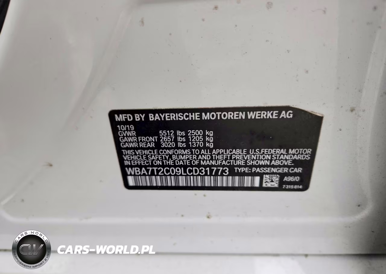 2020 BMW 740 I VIN:WBA7T2C09LCD31773 - 12