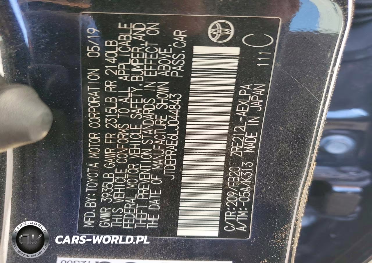 2020 Toyota Corolla Le VIN:JTDEPRAE6LJ044843 - 12