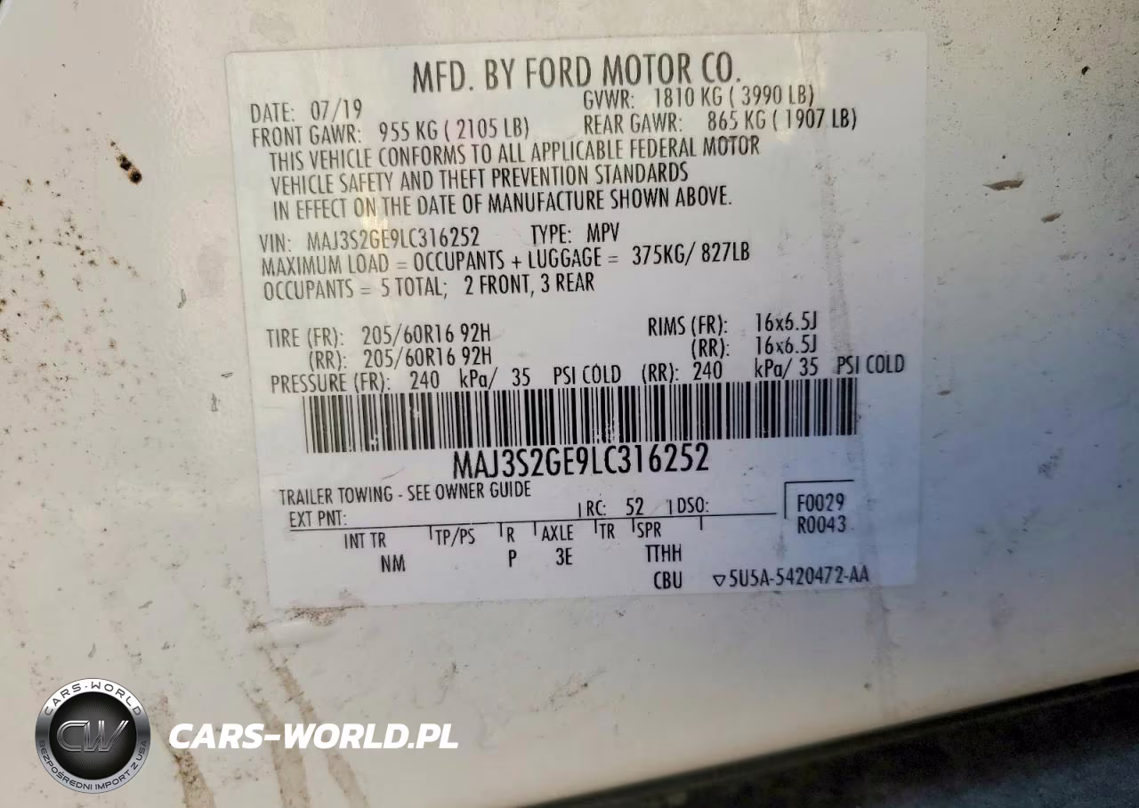 2020 Ford Ecosport Se VIN:MAJ3S2GE9LC316252 - 14