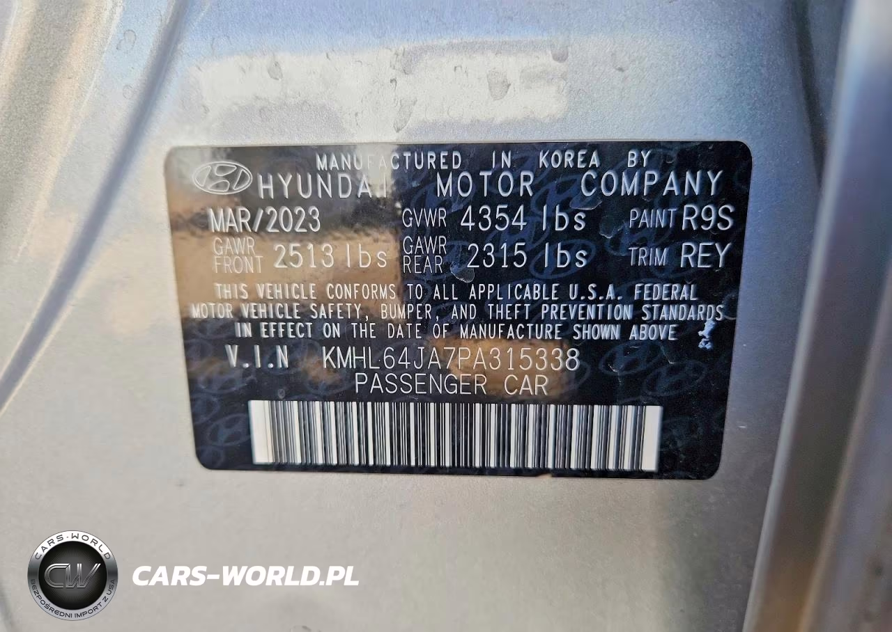 2023 Hyundai Sonata Sel VIN:KMHL64JA7PA315338 - 13