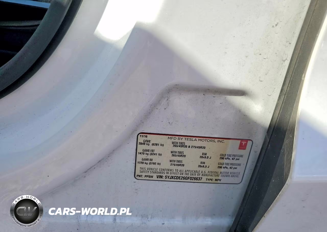 2016 Tesla Model X VIN:5YJXCDE26GF026637 - 13