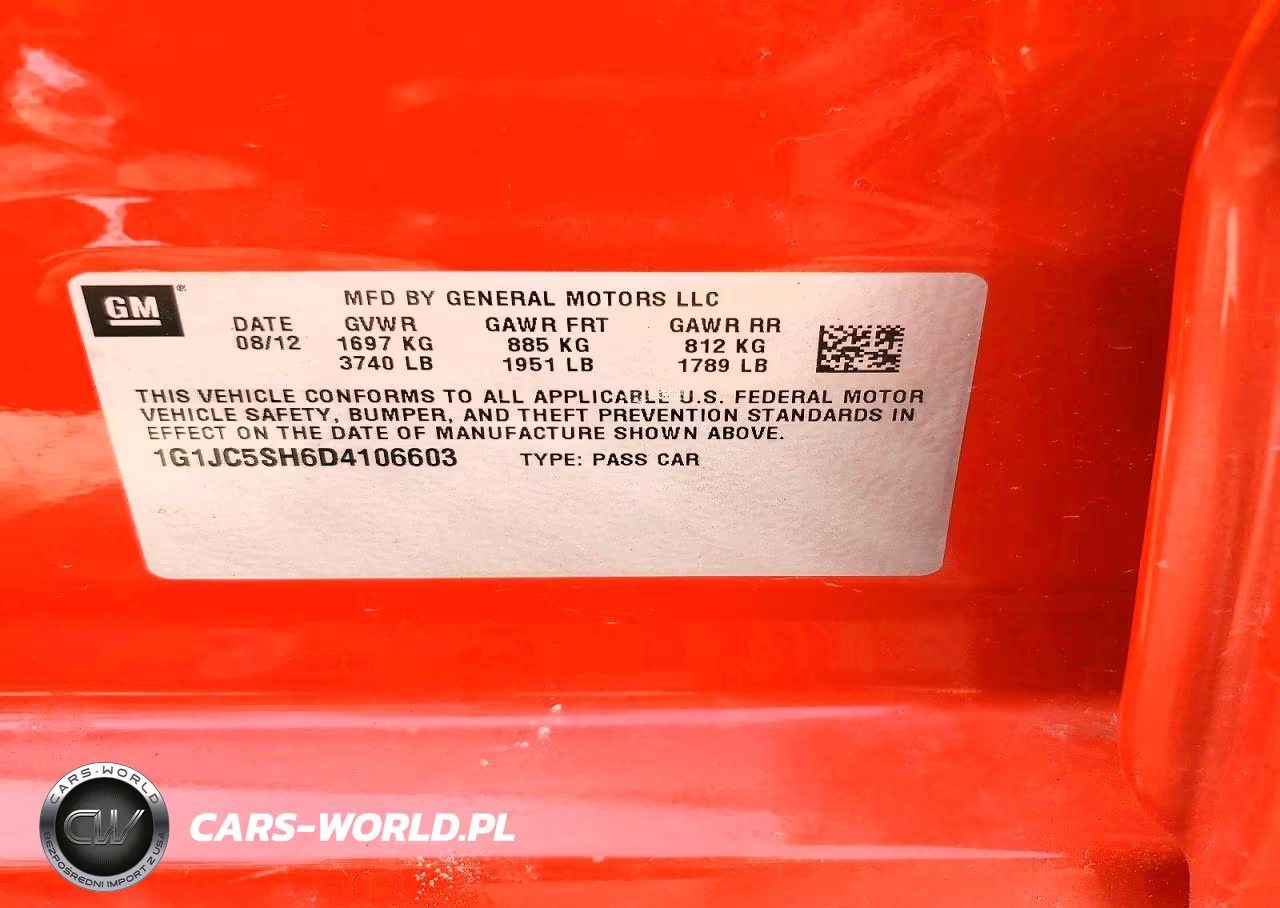 2013 Chevrolet Sonic Lt VIN:1G1JC5SH6D4106603 - 13