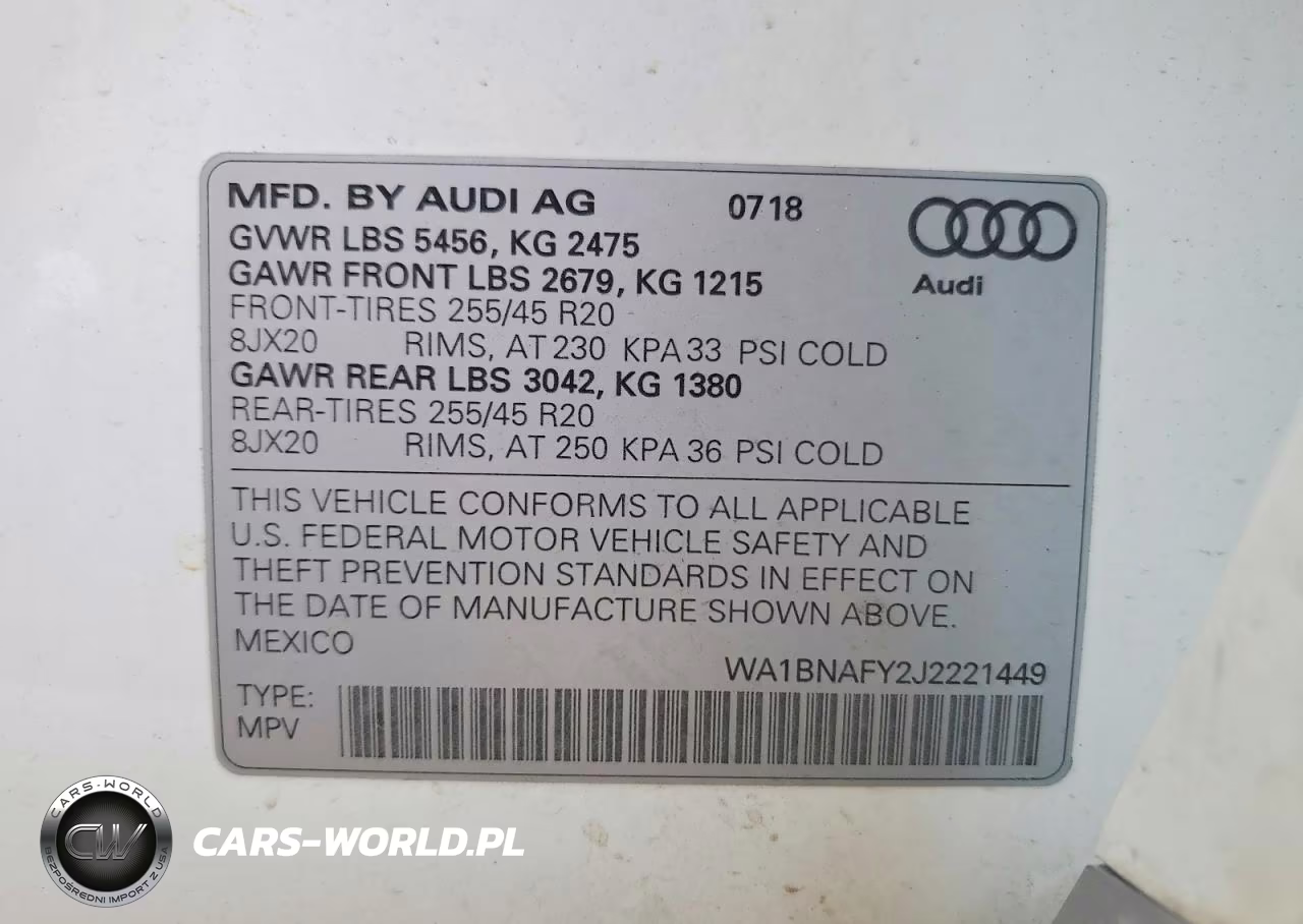 2018 Audi Q5 Premium Plus VIN:WA1BNAFY2J2221449 - 13