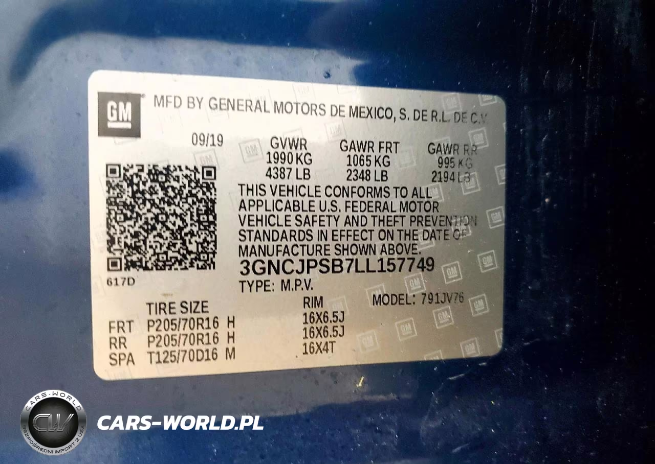 2020 Chevrolet Trax 1Lt VIN:3GNCJPSB7LL157749 - 13