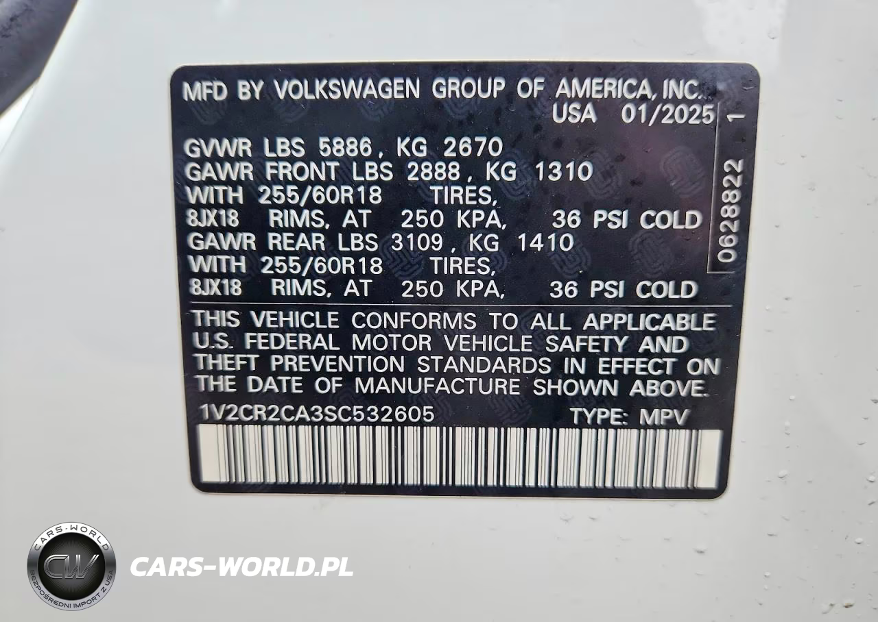 2025 Volkswagen Atlas Peak Edition Se VIN:1V2CR2CA3SC532605 - 13