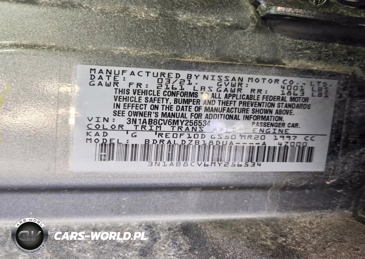 2021 Nissan Sentra Sv VIN:3N1AB8CV6MY256534 - 13