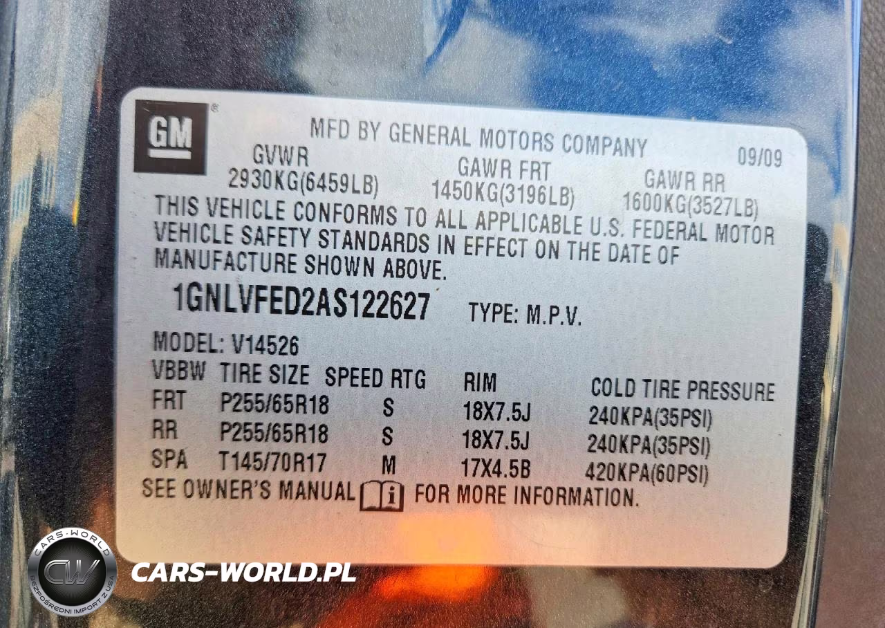 2010 Chev Traverse Lt VIN:1GNLVFED2AS122627 - 14