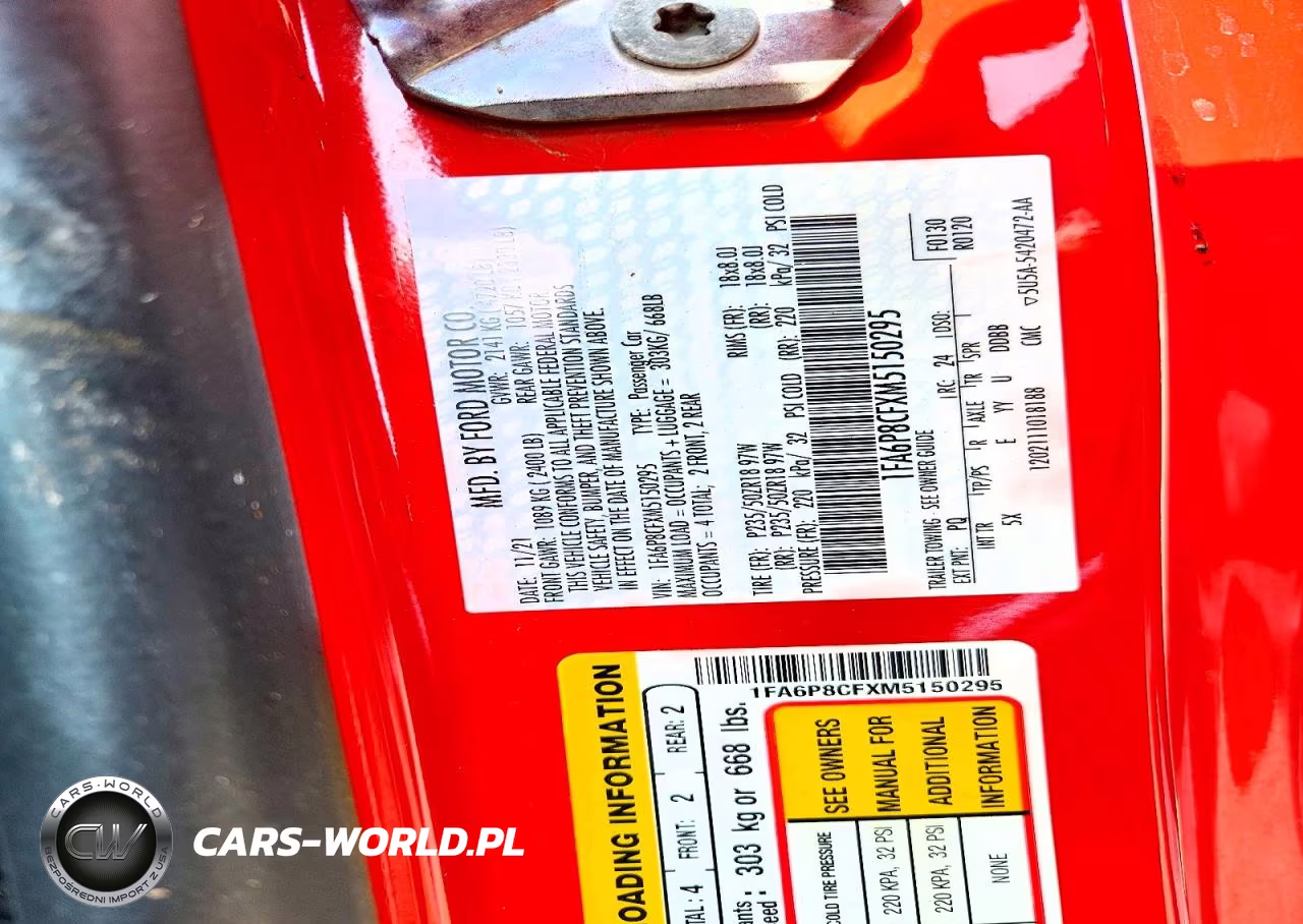 2021 Ford Mustang Gt VIN:1FA6P8CFXM5150295 - 12