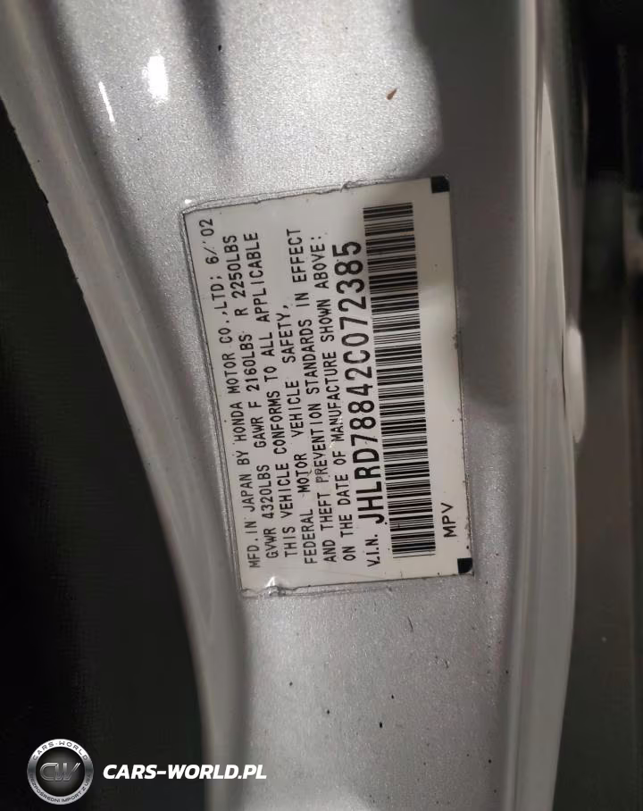 2002 Honda Cr-V Ex VIN:JHLRD78842C072385 - 13