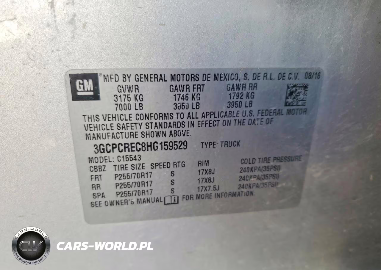 2017 Chevrolet Silverado C1500 Lt VIN:3GCPCREC8HG159529 - 12