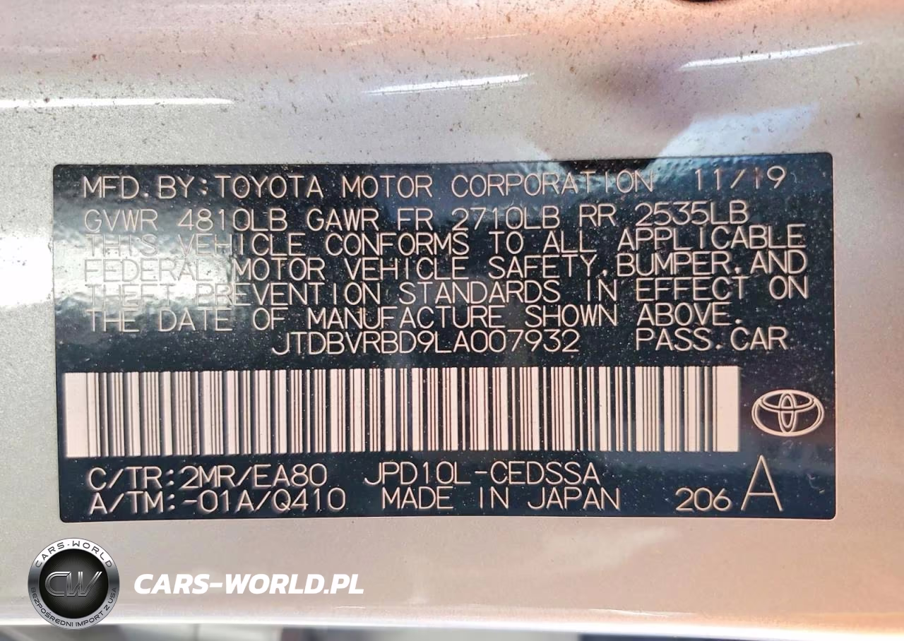 2020 Toyota Mirai VIN:JTDBVRBD9LA007932 - 13