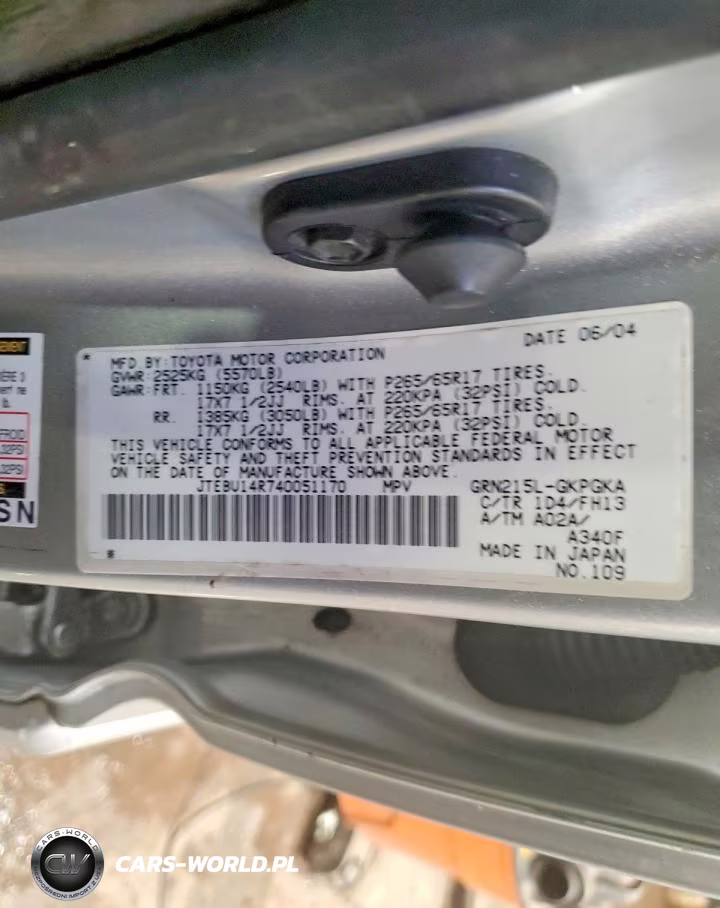 2004 Toyota 4Runner Sport Edition VIN:JTEBU14R740051170 - 14