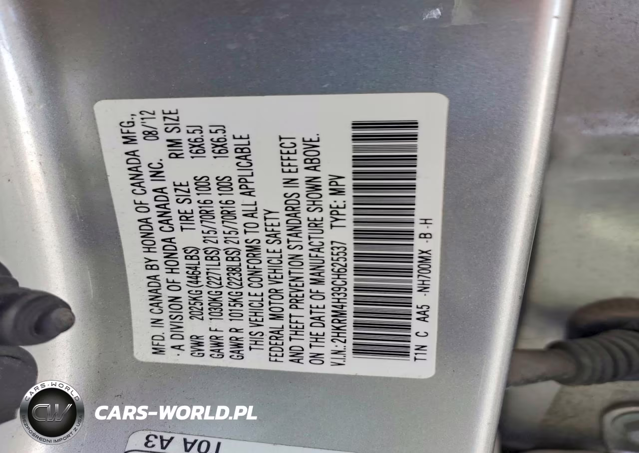 2012 Honda Cr-V Lx VIN:2HKRM4H39CH625537 - 14