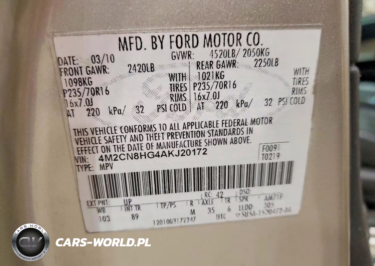 2010 Mercury Mariner Premier VIN:4M2CN8HG4AKJ20172 - 13