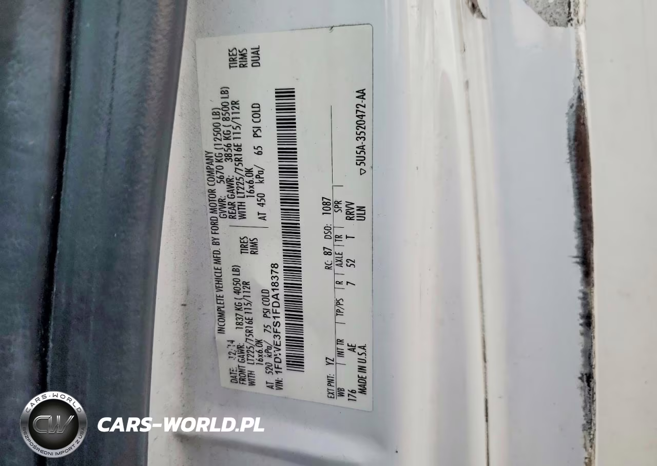 2015 Ford E350 Box Truck VIN:1FDWE3FS1FDA18378 - 13