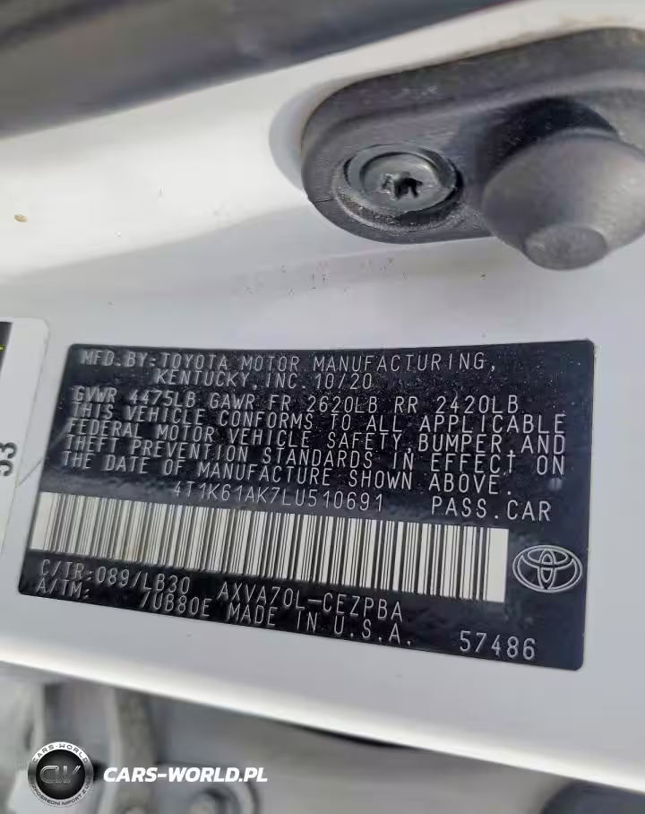 2020 Toyota Camry Xse VIN:4T1K61AK7LU510691 - 12