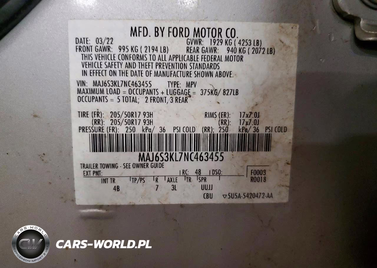 2022 Ford Ecosport Titanium VIN:MAJ6S3KL7NC463455 - 13