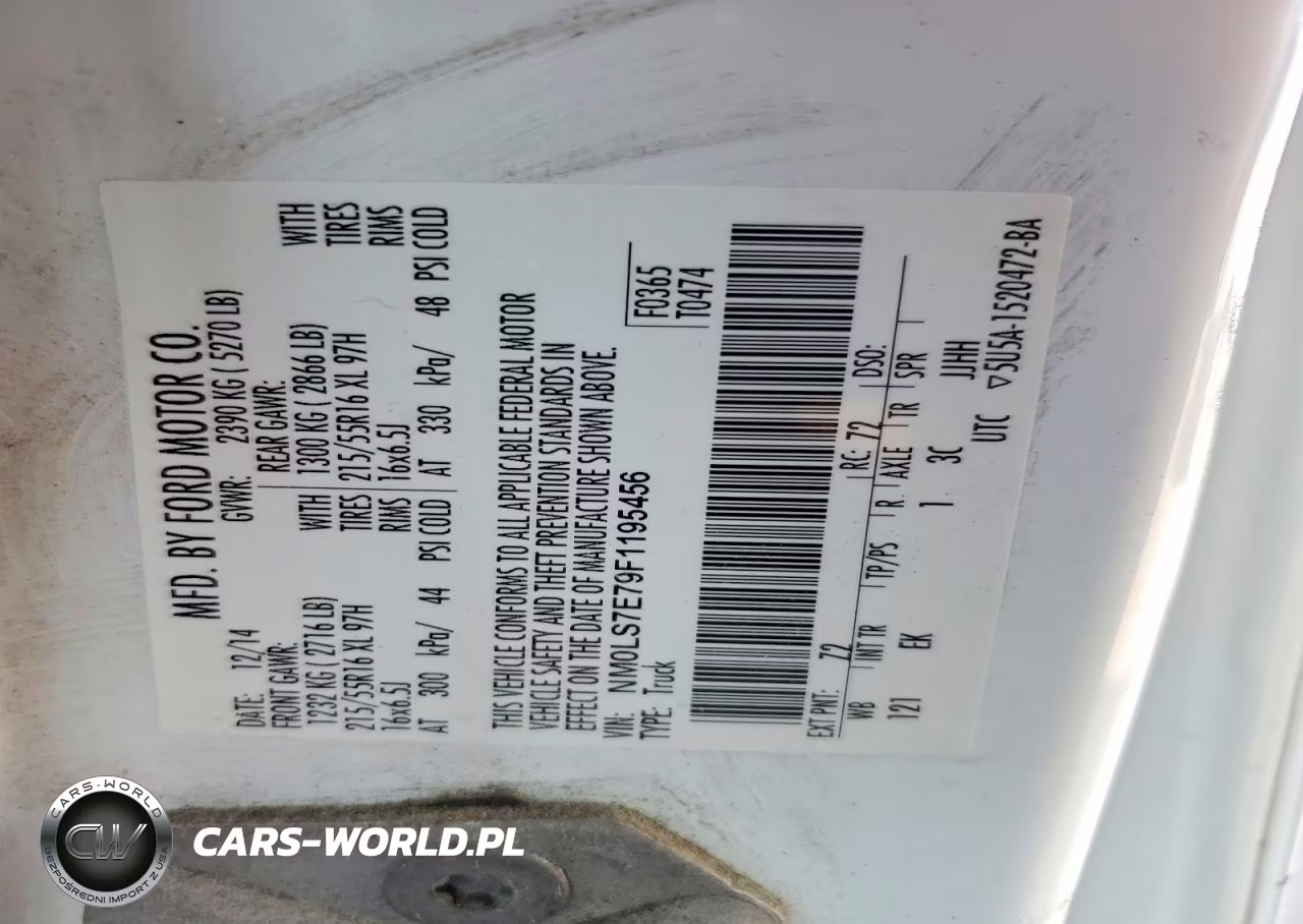 2015 Ford Transit Connect Utility - Service Van VIN:NM0LS7E79F1195456 - 13