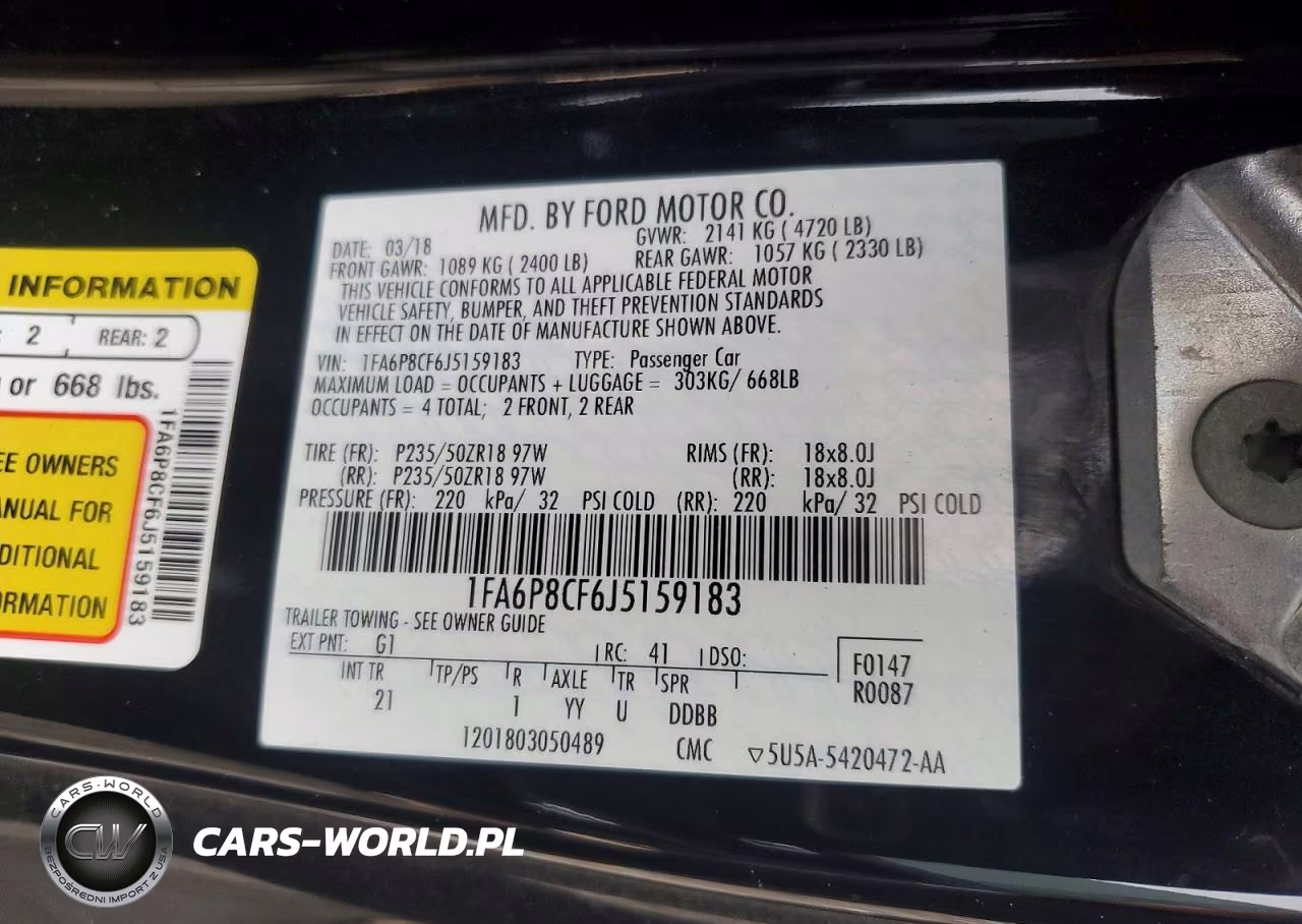 2018 Ford Mustang Gt VIN:1FA6P8CF6J5159183 - 13