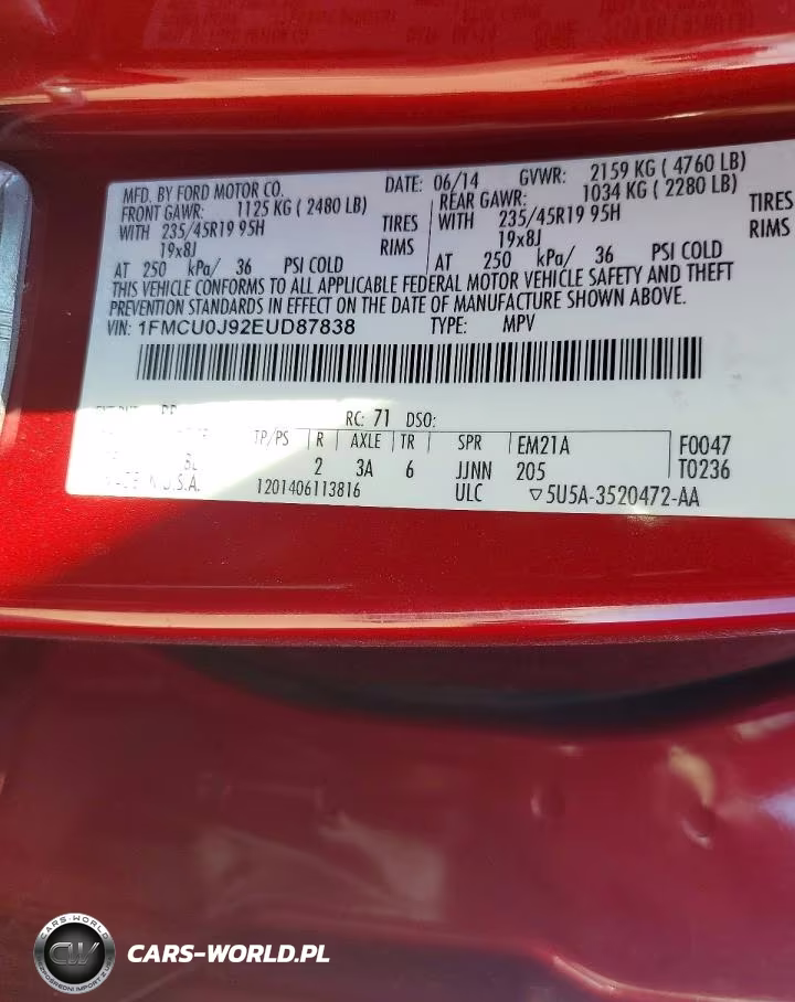 2014 Ford Escape Titanium VIN:1FMCU0J92EUD87838 - 12