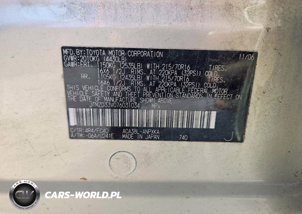 2007 Toyota Rav4 VIN:JTMZD33V076031034 - 13