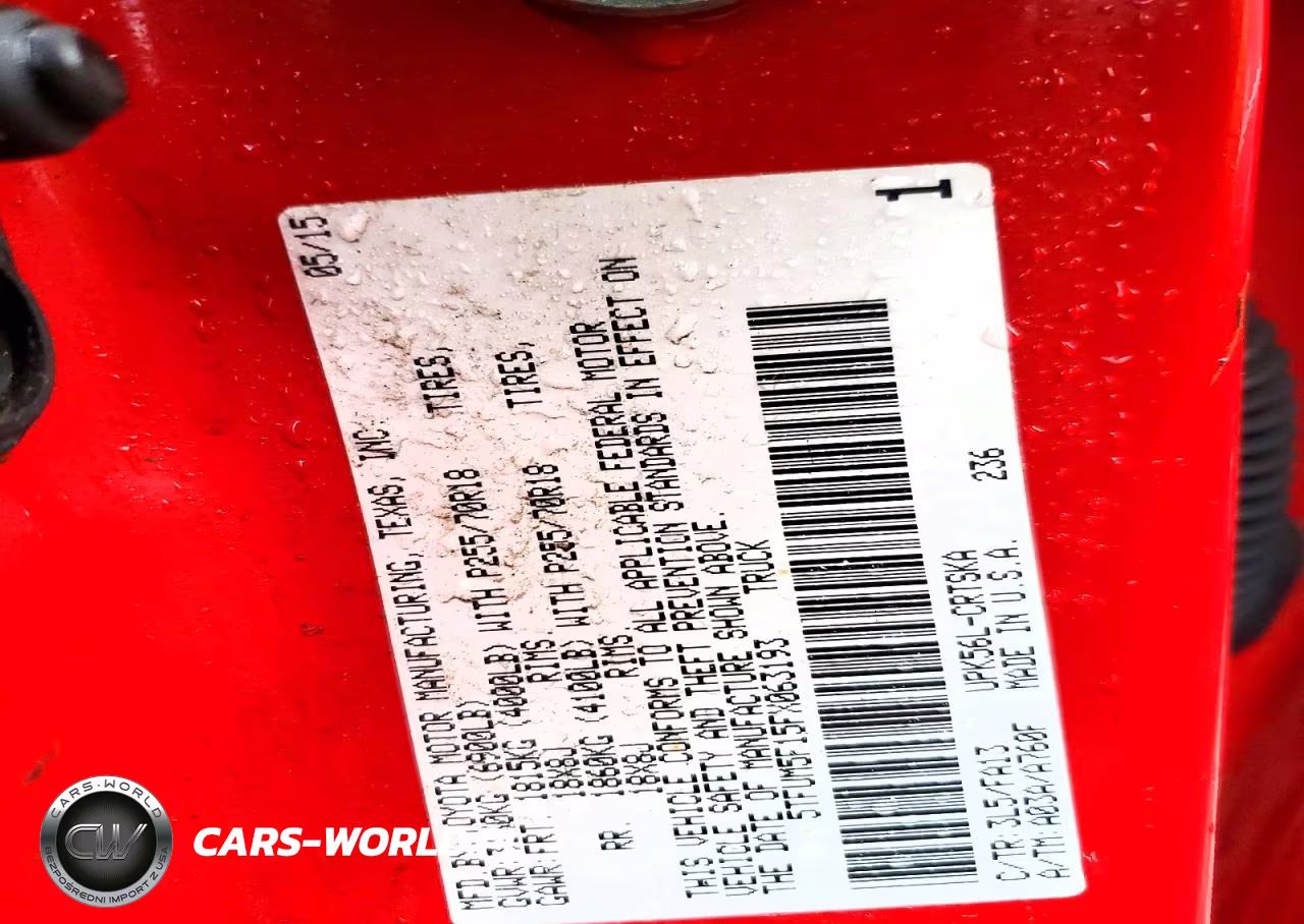 2015 Toyota Tundra Sr VIN:5TFUM5F15FX063193 - 12