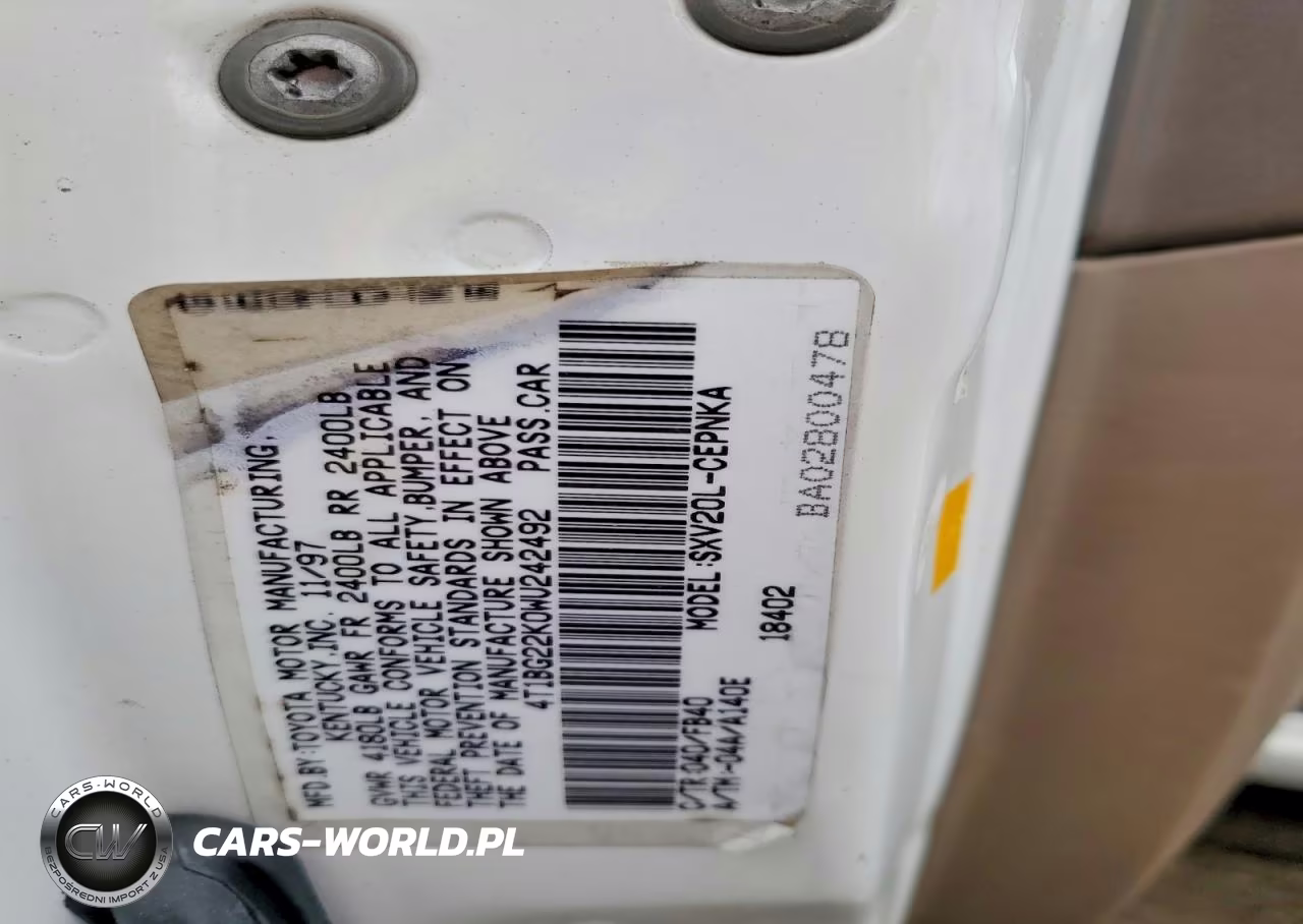 1998 Toyota Camry Le VIN:4T1BG22K0WU242492 - 12
