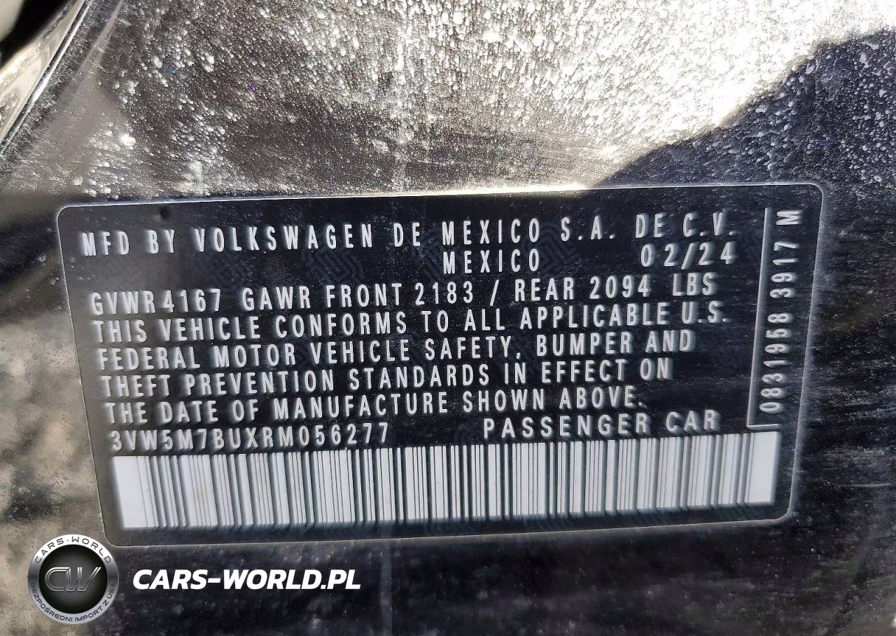 2024 Volkswagen Jetta S VIN:3VW5M7BUXRM056277 - 12