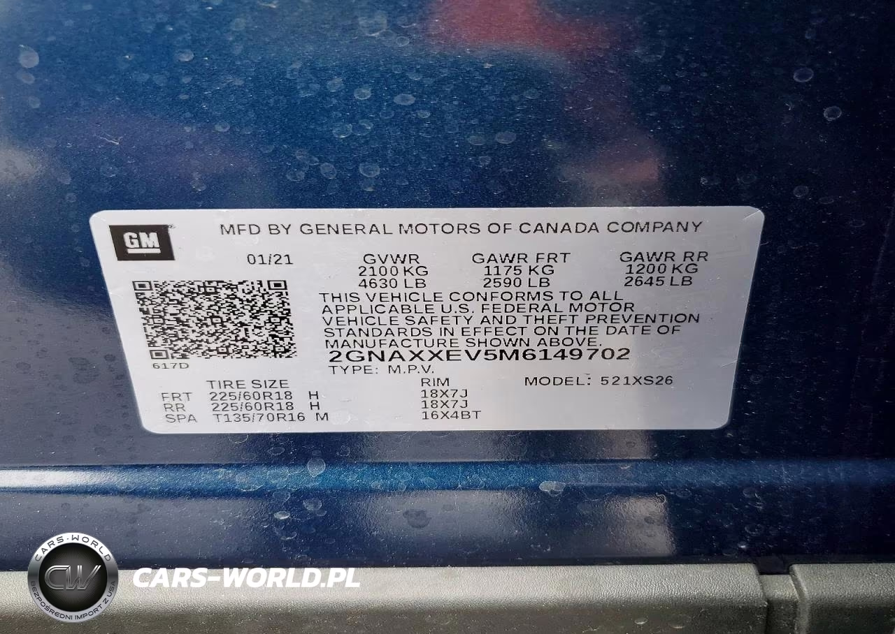 2021 Chevrolet Equinox Premier VIN:2GNAXXEV5M6149702 - 13