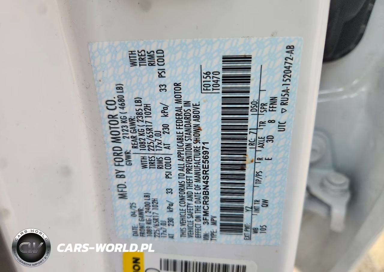 2025 Ford Bronco Sport Big Bend VIN:3FMCR9BN4SRE56971 - 14
