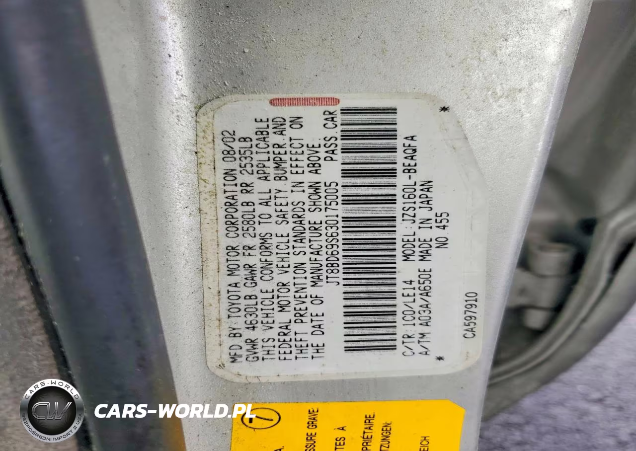 2003 Lexus Gs 300 VIN:JT8BD69S630175005 - 12